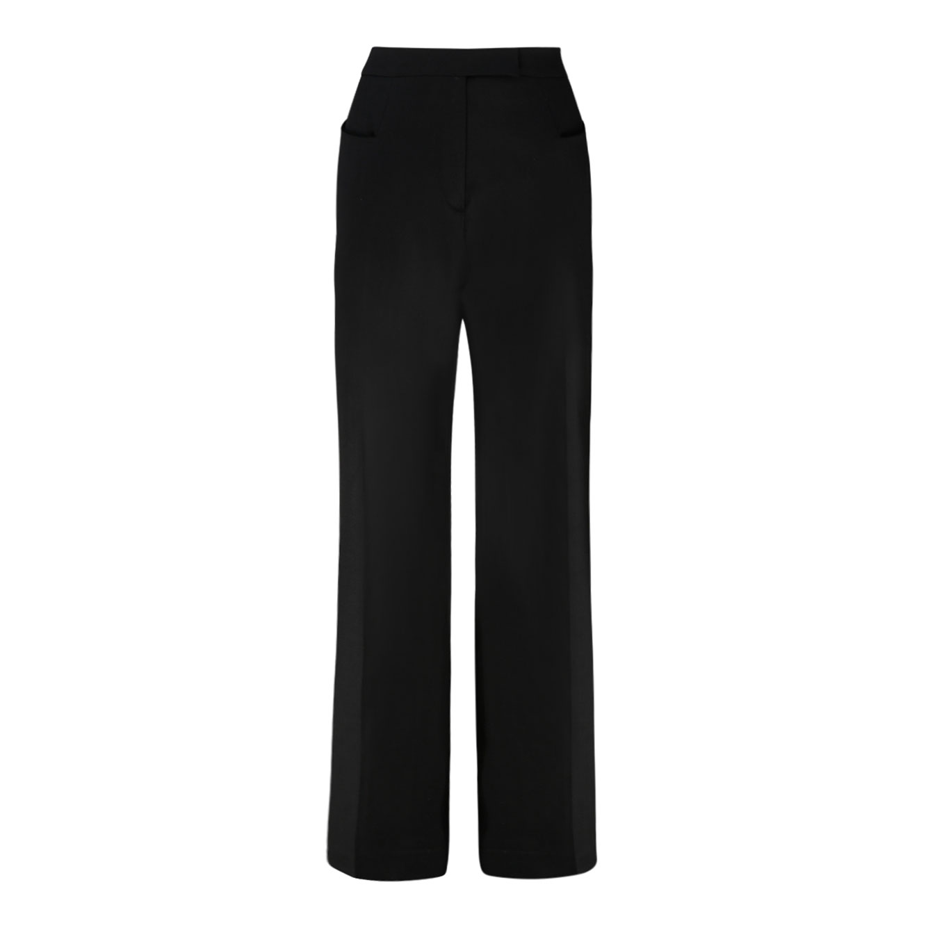 TOM FORD 블랙 버진 울 하이 웨이스트 플레어 트라우저